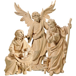 Nacimiento María sentada con Ángel de la anunciación sobre la nube